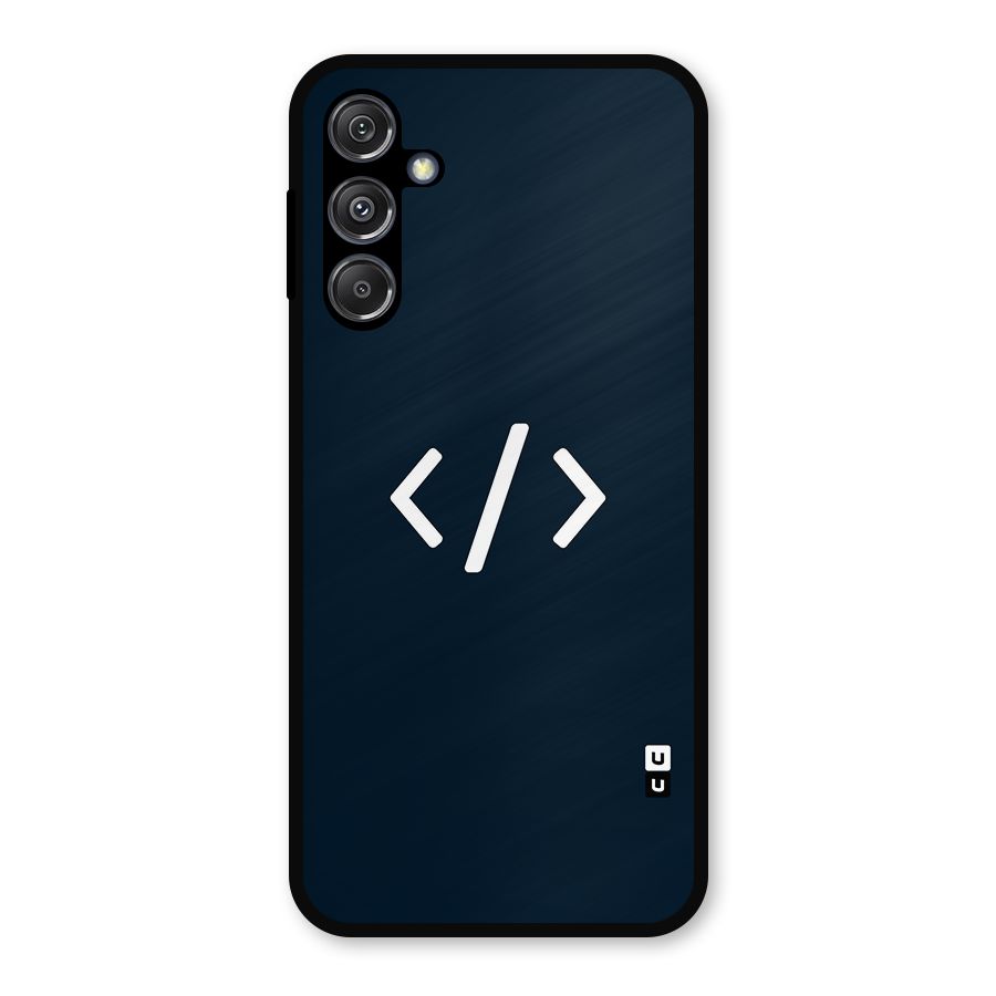 Programmers Style Symbol Metal Back Case for Galaxy M34 5G