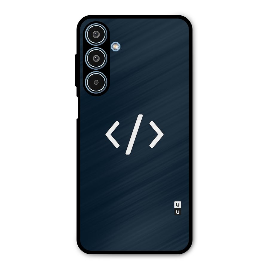 Programmers Style Symbol Metal Back Case for Galaxy M35