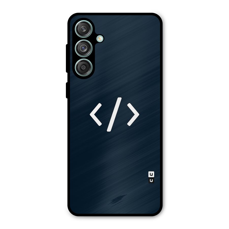 Programmers Style Symbol Metal Back Case for Galaxy M55 5G