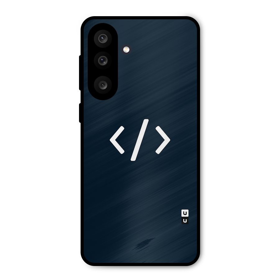 Programmers Style Symbol Metal Back Case for Galaxy M56