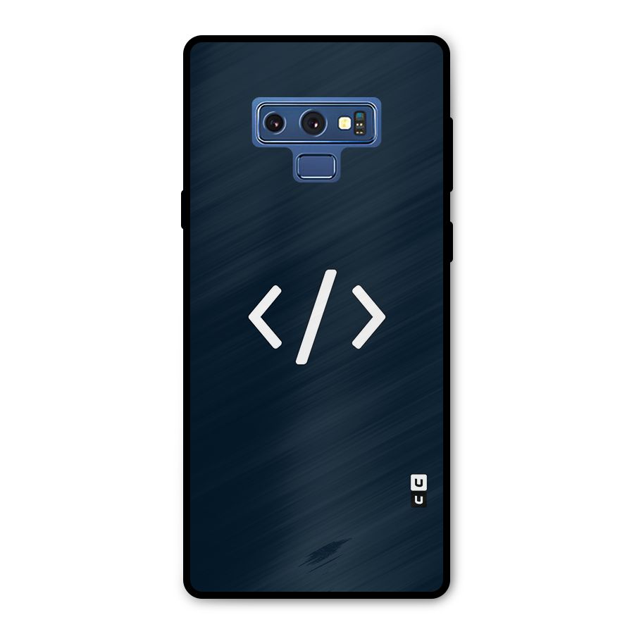 Programmers Style Symbol Metal Back Case for Galaxy Note 9