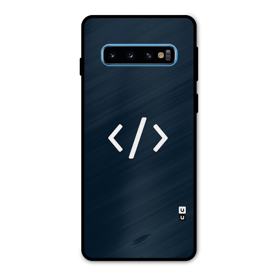 Programmers Style Symbol Metal Back Case for Galaxy S10