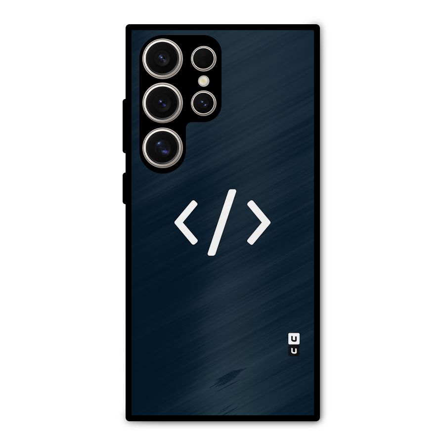 Programmers Style Symbol Metal Back Case for Galaxy S24 Ultra