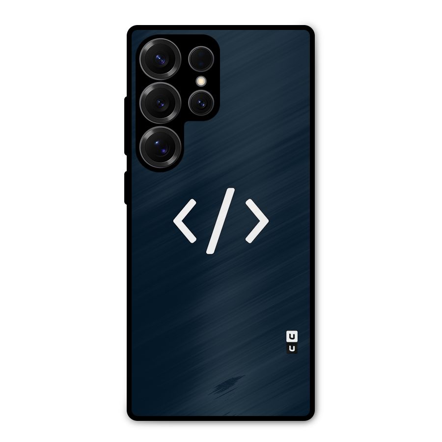 Programmers Style Symbol Metal Back Case for Galaxy S25 Ultra