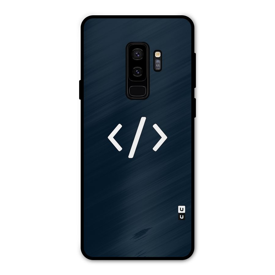 Programmers Style Symbol Metal Back Case for Galaxy S9 Plus