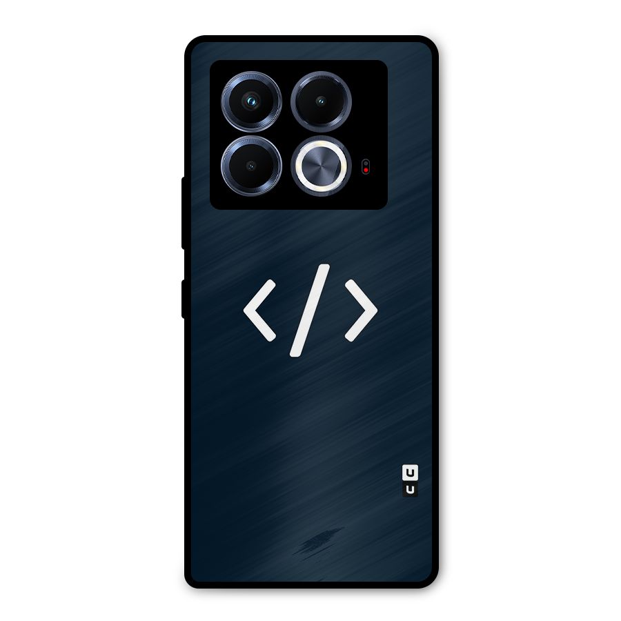 Programmers Style Symbol Metal Back Case for Infinix Note 40 5G