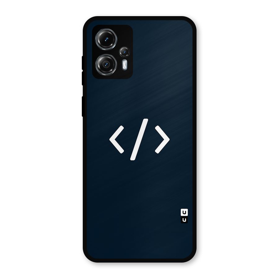 Programmers Style Symbol Metal Back Case for Moto G13
