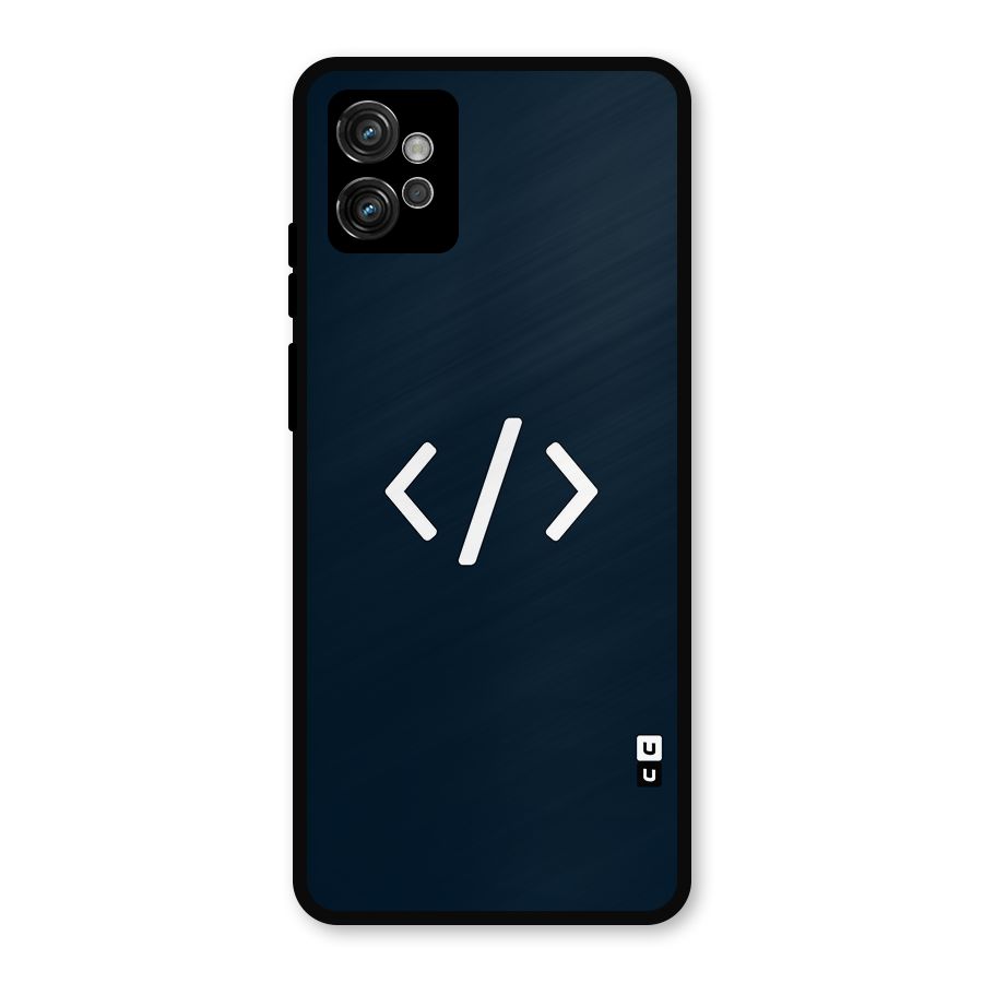 Programmers Style Symbol Metal Back Case for Moto G32