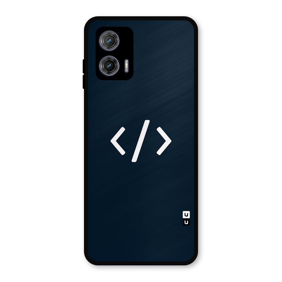 Programmers Style Symbol Metal Back Case for Moto G73