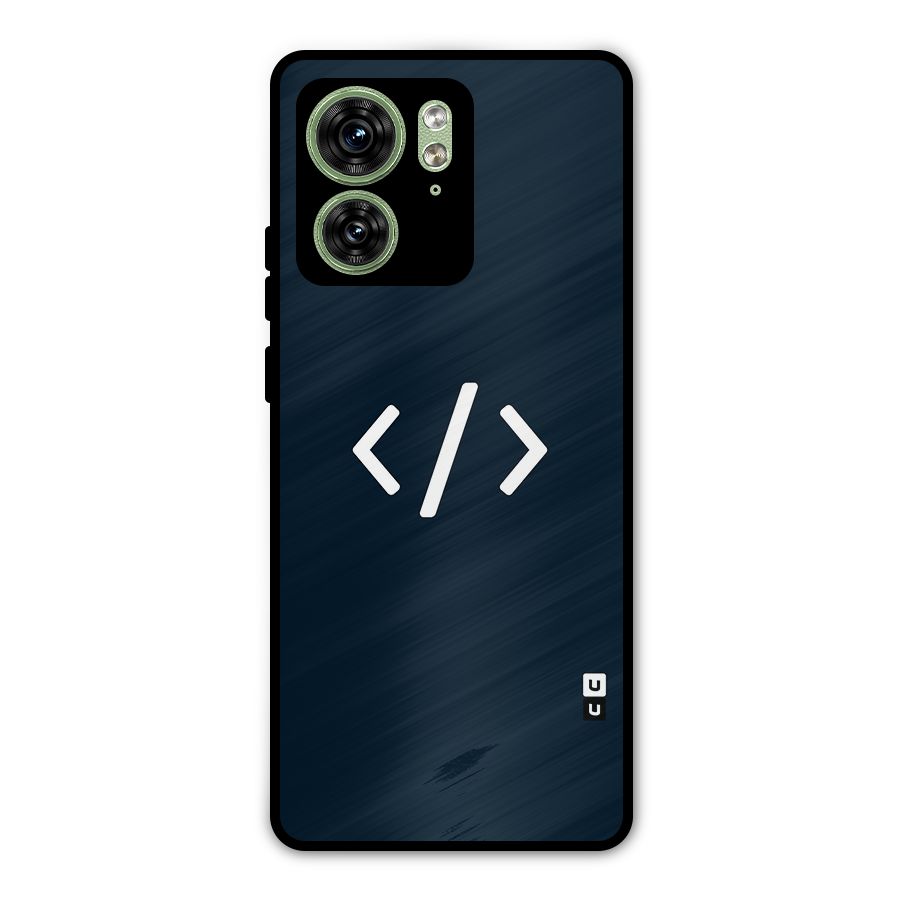 Programmers Style Symbol Metal Back Case for Motorola Edge 40 5G