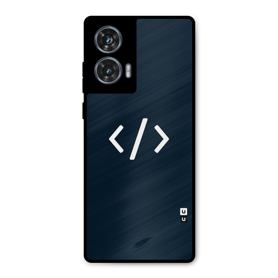 Programmers Style Symbol Metal Back Case for Motorola Edge 50 Fusion