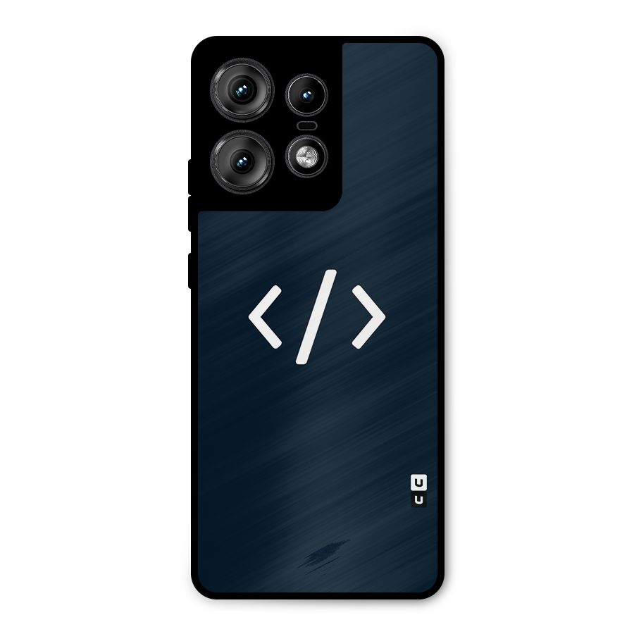 Programmers Style Symbol Metal Back Case for Motorola Edge 50 Pro