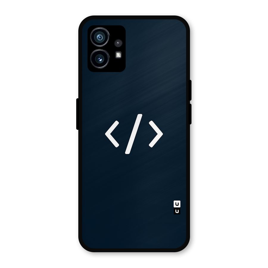 Programmers Style Symbol Metal Back Case for Nothing Phone 1