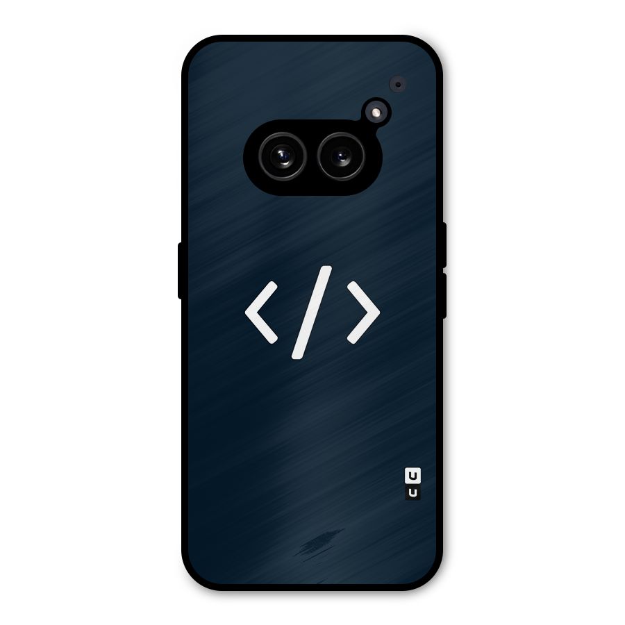 Programmers Style Symbol Metal Back Case for Nothing Phone 2a Plus
