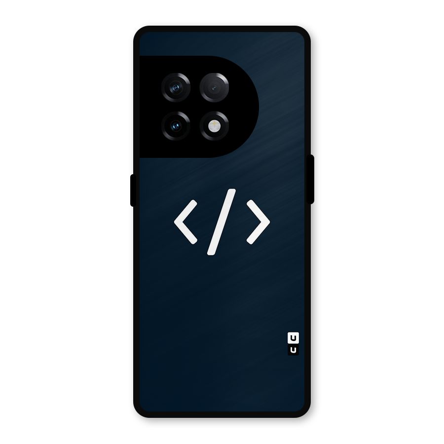 Programmers Style Symbol Metal Back Case for OnePlus 11R