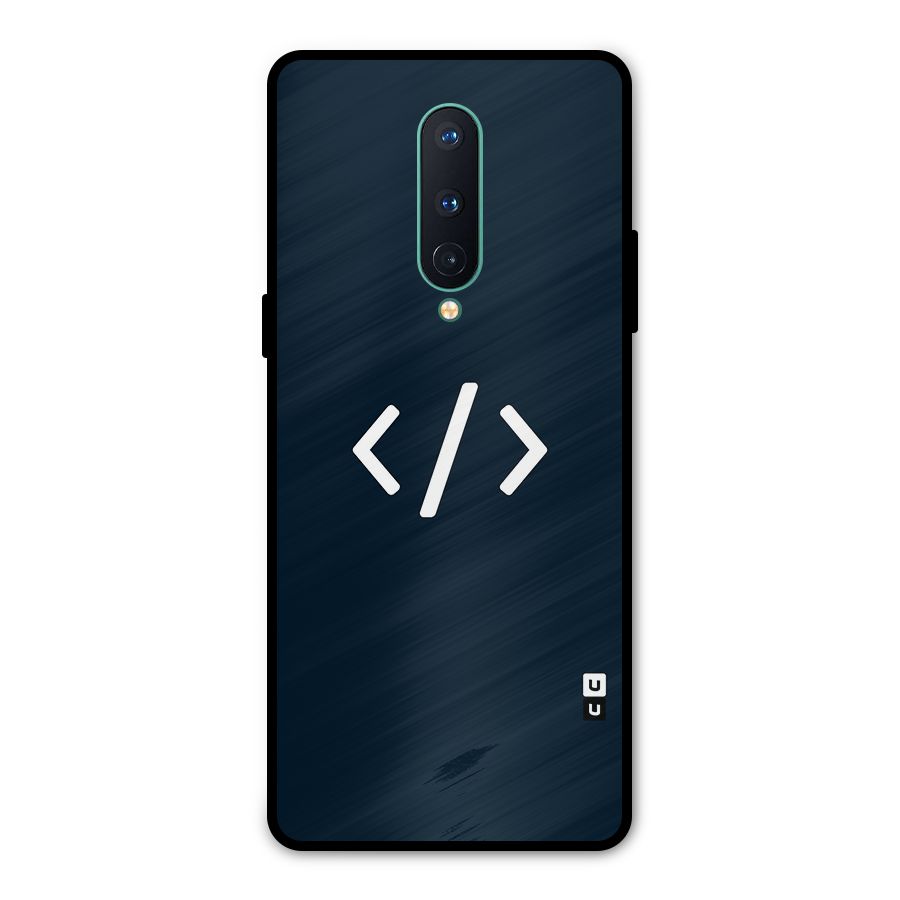 Programmers Style Symbol Metal Back Case for OnePlus 8