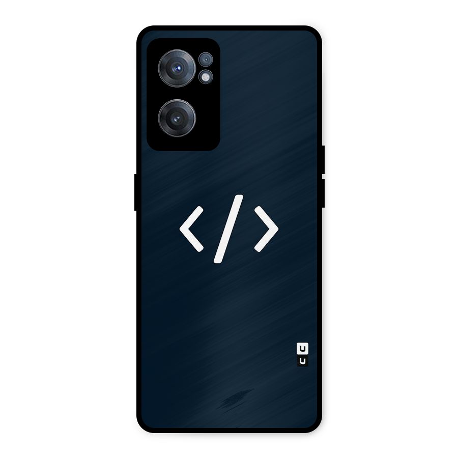 Programmers Style Symbol Metal Back Case for OnePlus Nord CE 2 5G