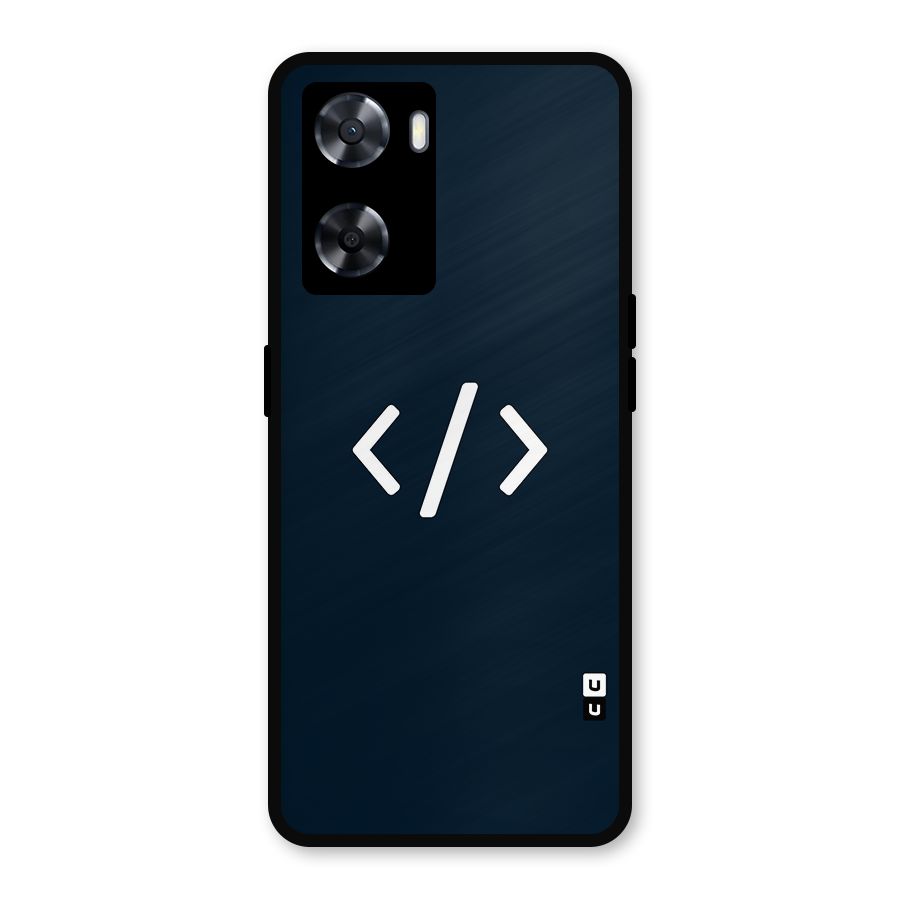 Programmers Style Symbol Metal Back Case for Oppo A77