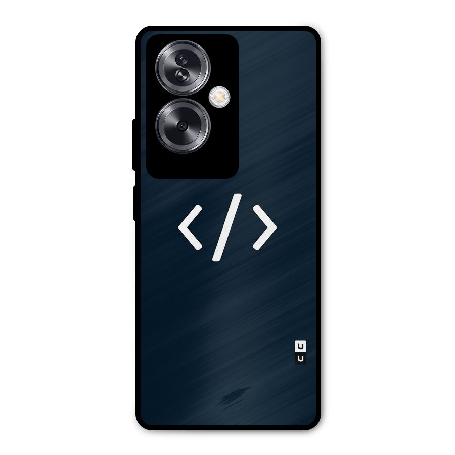 Programmers Style Symbol Metal Back Case for Oppo A79 5G
