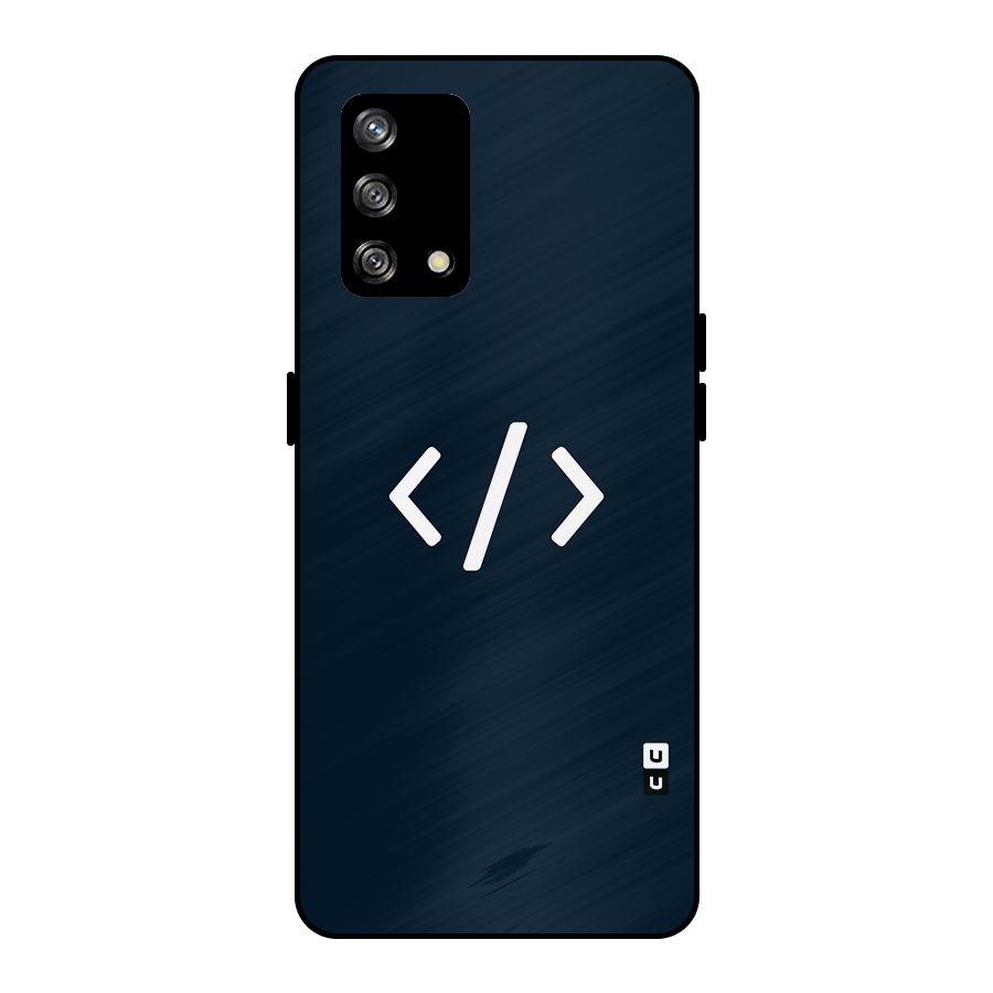 Programmers Style Symbol Metal Back Case for Oppo F19