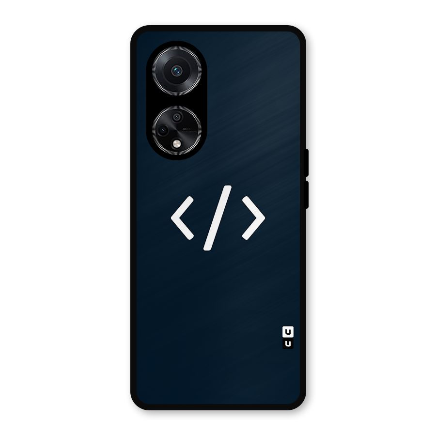 Programmers Style Symbol Metal Back Case for Oppo F23