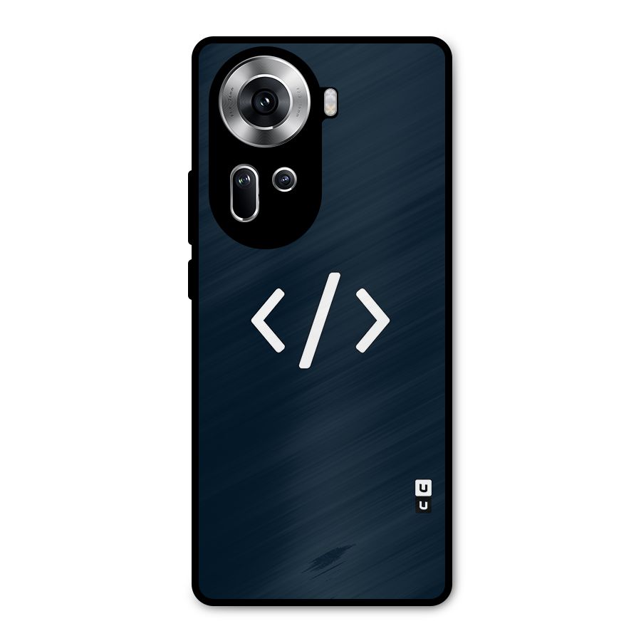 Programmers Style Symbol Metal Back Case for Oppo Reno11 5G