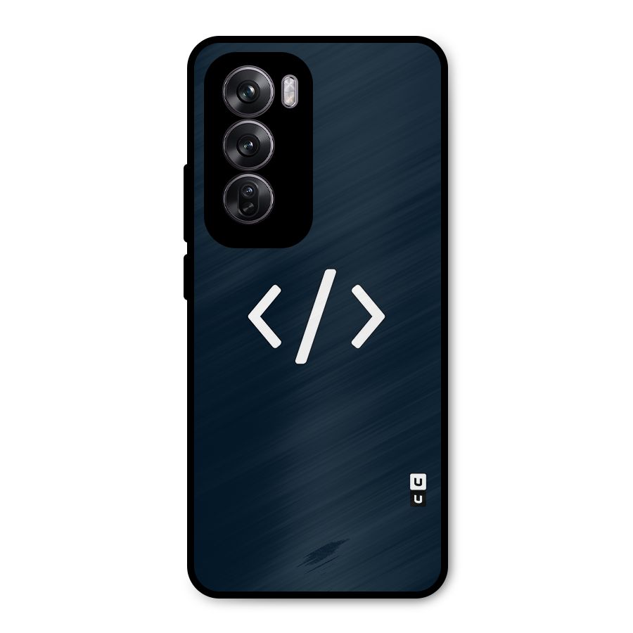 Programmers Style Symbol Metal Back Case for Oppo Reno12 Pro