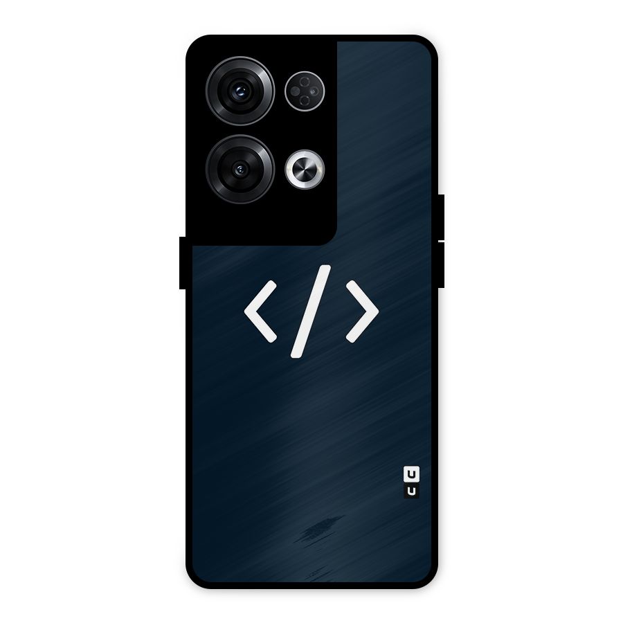 Programmers Style Symbol Metal Back Case for Oppo Reno8 Pro 5G