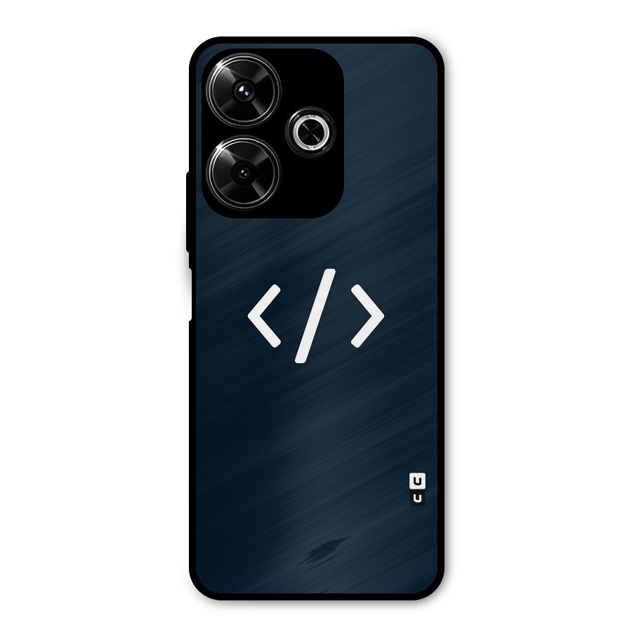 Programmers Style Symbol Metal Back Case for Poco M6 Plus