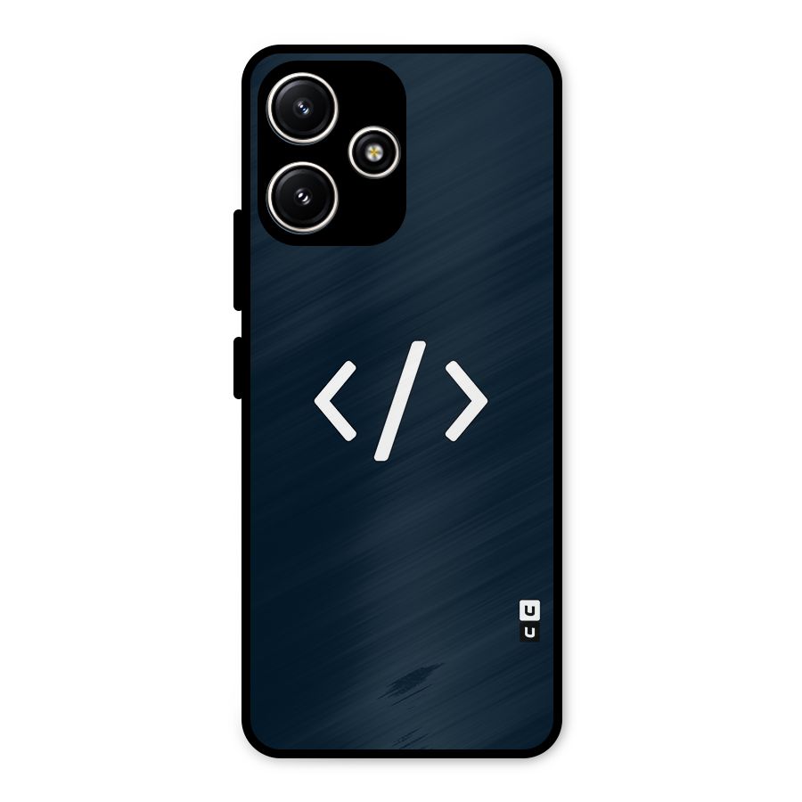 Programmers Style Symbol Metal Back Case for Poco M6 Pro