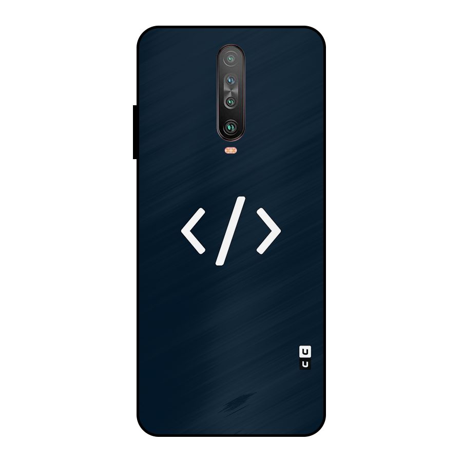 Programmers Style Symbol Metal Back Case for Poco X2