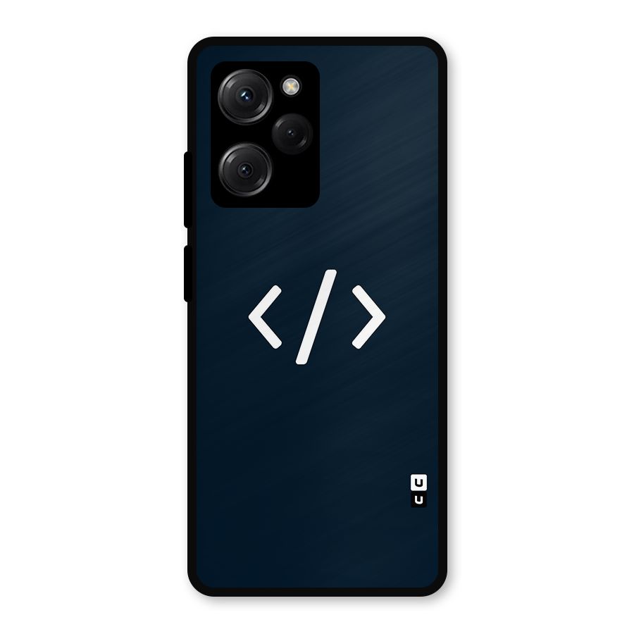Programmers Style Symbol Metal Back Case for Poco X5 Pro