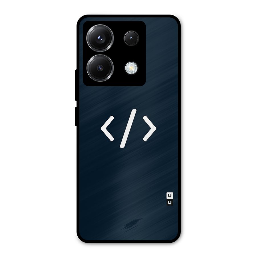 Programmers Style Symbol Metal Back Case for Poco X6