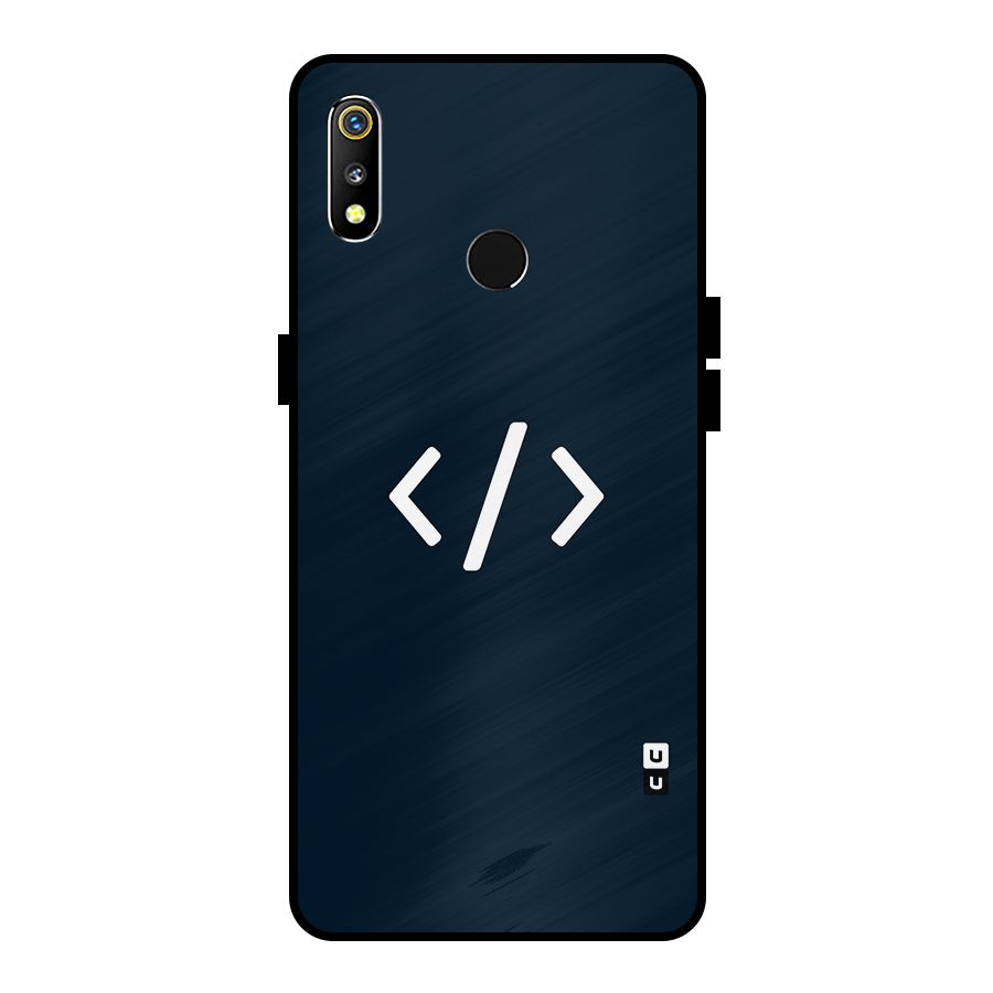 Programmers Style Symbol Metal Back Case for Realme 3i