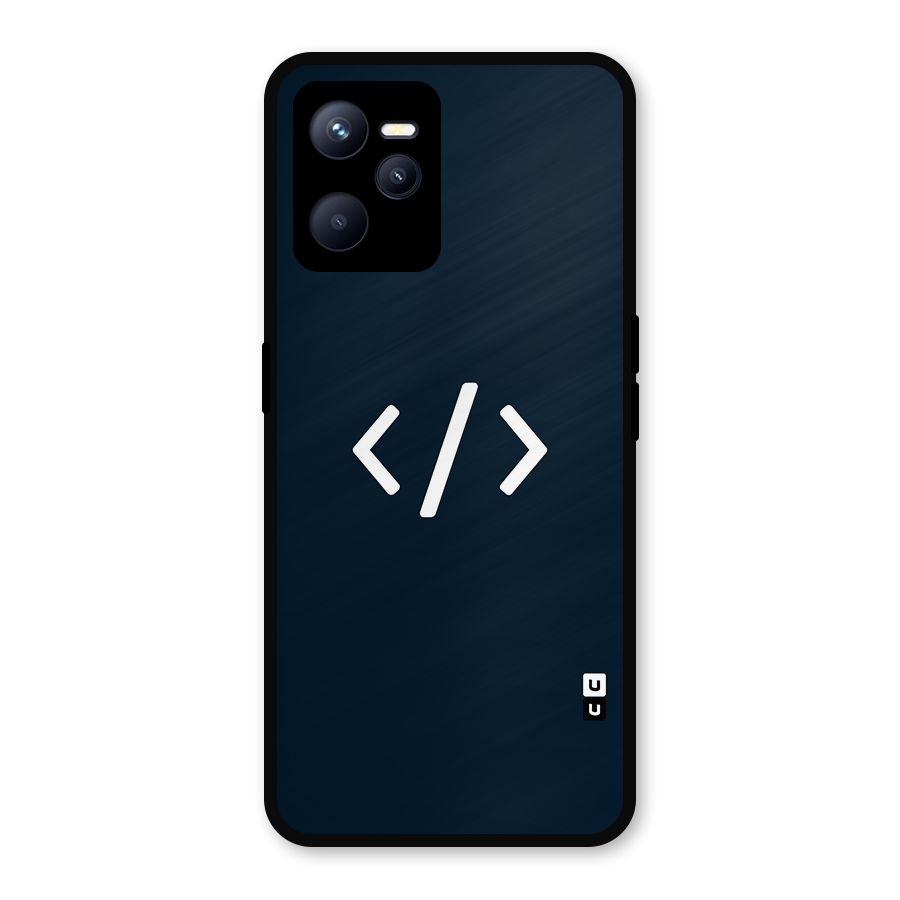 Programmers Style Symbol Metal Back Case for Realme C35