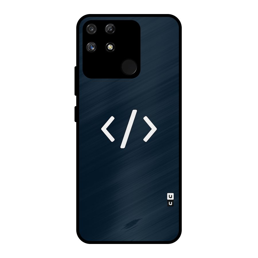 Programmers Style Symbol Metal Back Case for Realme Narzo 50A