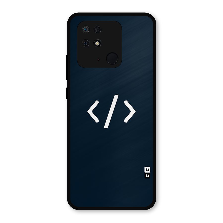 Programmers Style Symbol Metal Back Case for Redmi 10