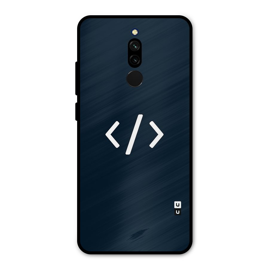 Programmers Style Symbol Metal Back Case for Redmi 8
