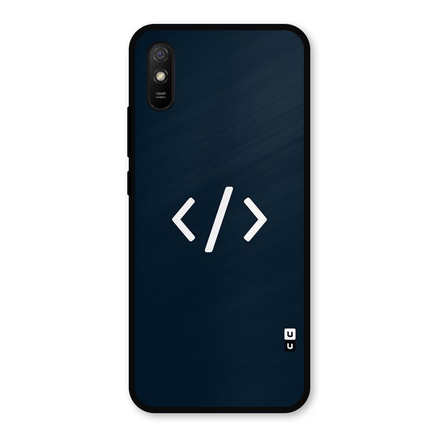 Programmers Style Symbol Metal Back Case for Redmi 9a