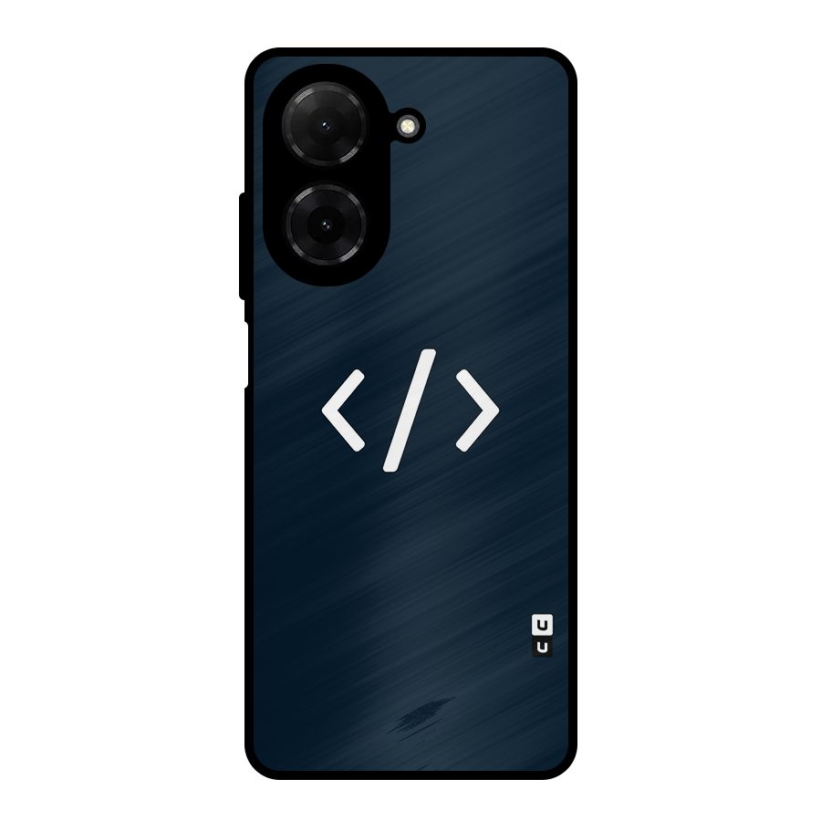 Programmers Style Symbol Metal Back Case for Redmi A5 4G