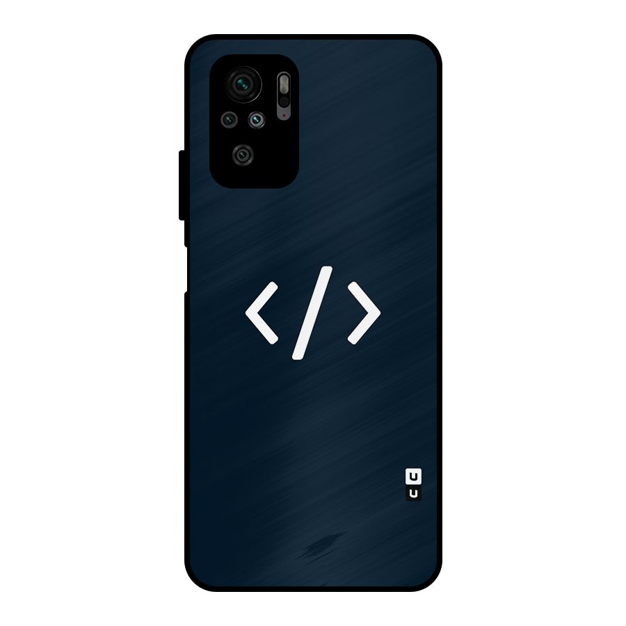 Programmers Style Symbol Metal Back Case for Redmi Note 10S