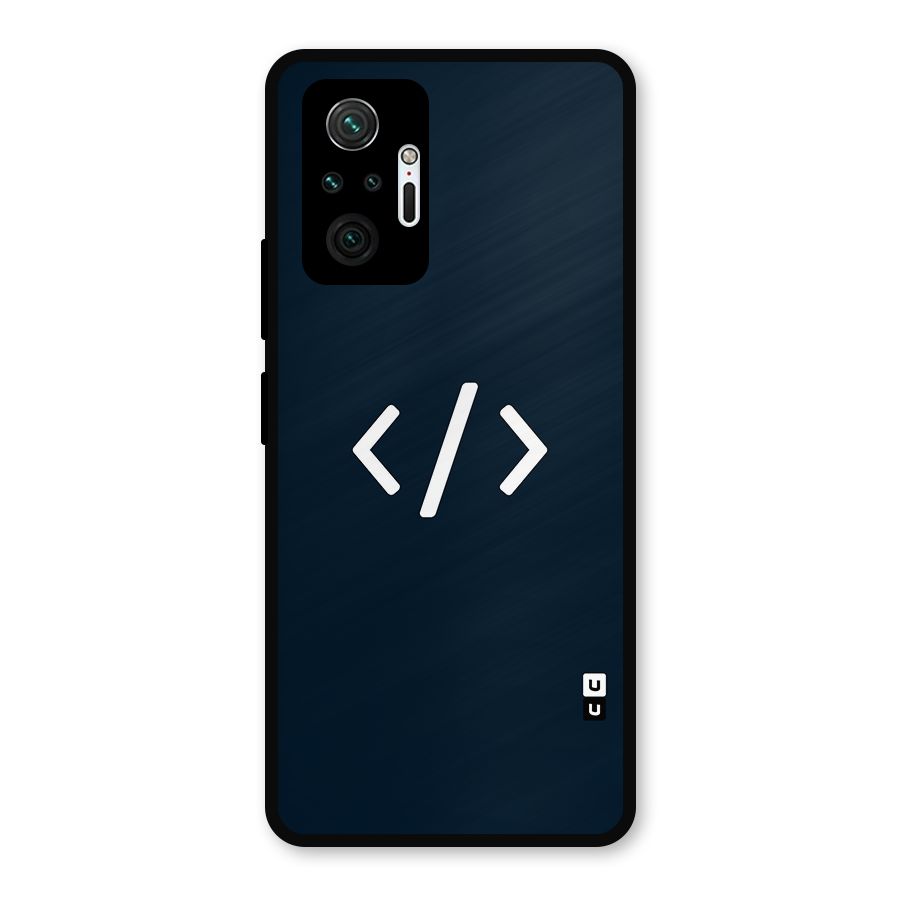Programmers Style Symbol Metal Back Case for Redmi Note 10 Pro