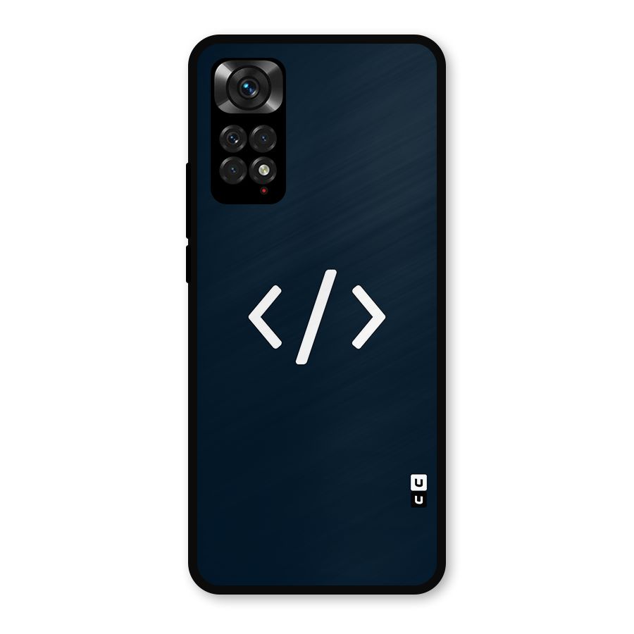 Programmers Style Symbol Metal Back Case for Redmi Note 11s