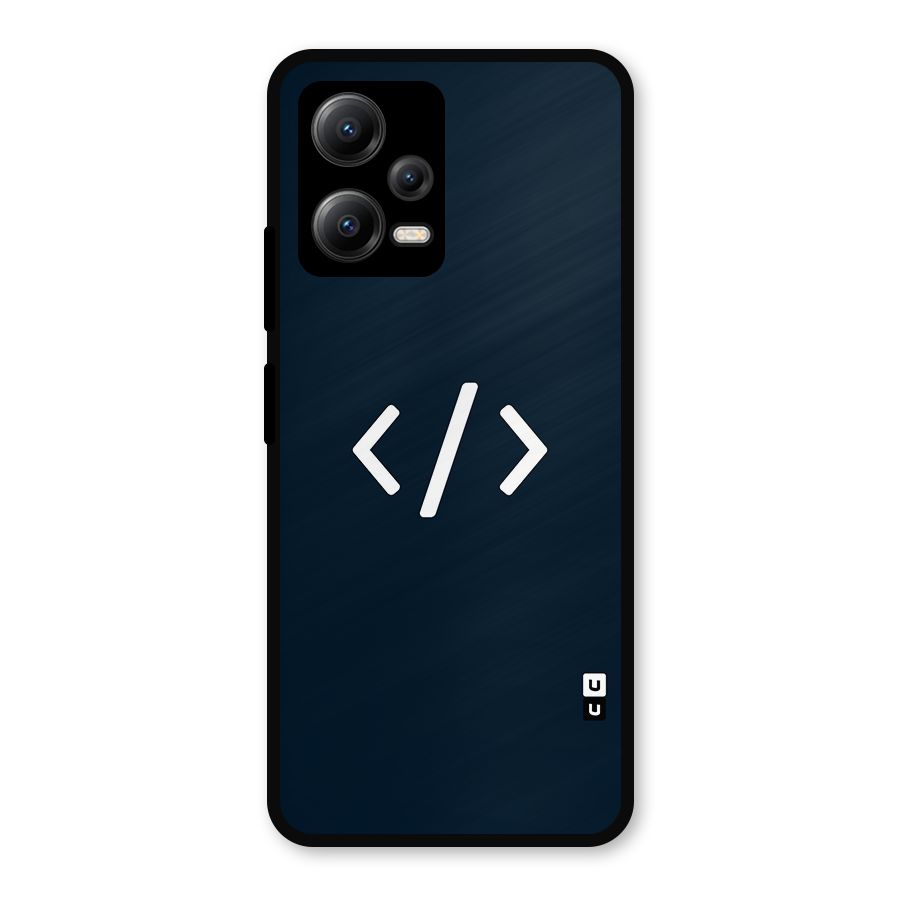 Programmers Style Symbol Metal Back Case for Redmi Note 12 5G