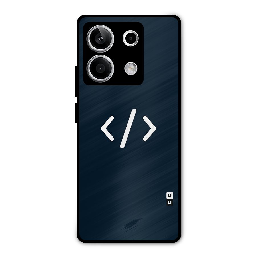 Programmers Style Symbol Metal Back Case for Redmi Note 13 5G