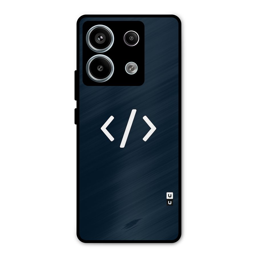 Programmers Style Symbol Metal Back Case for Redmi Note 13 Pro 5G