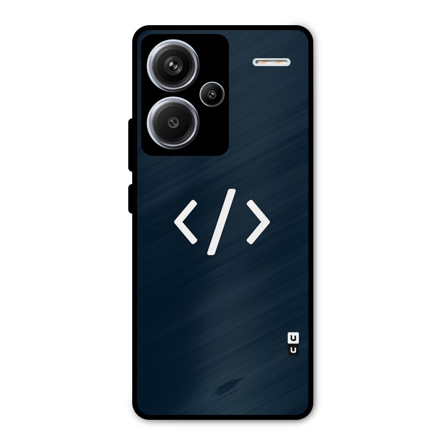 Programmers Style Symbol Metal Back Case for Redmi Note 13 Pro Plus
