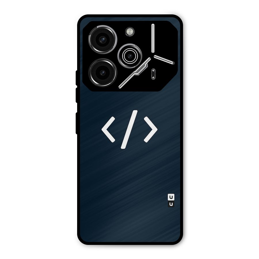 Programmers Style Symbol Metal Back Case for Tecno Pova 6 Pro