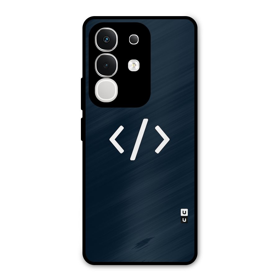 Programmers Style Symbol Metal Back Case for Vivo T4x