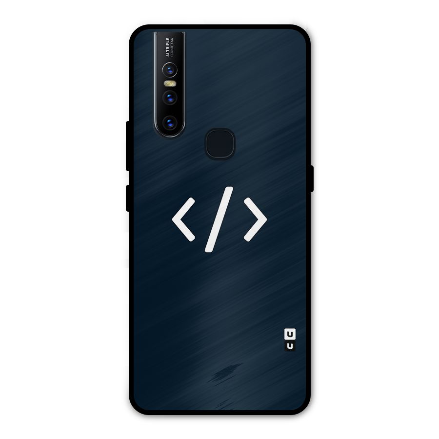 Programmers Style Symbol Metal Back Case for Vivo V15